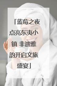蓝莓之夜点亮东夷小镇 非遗雅韵开启文旅盛宴